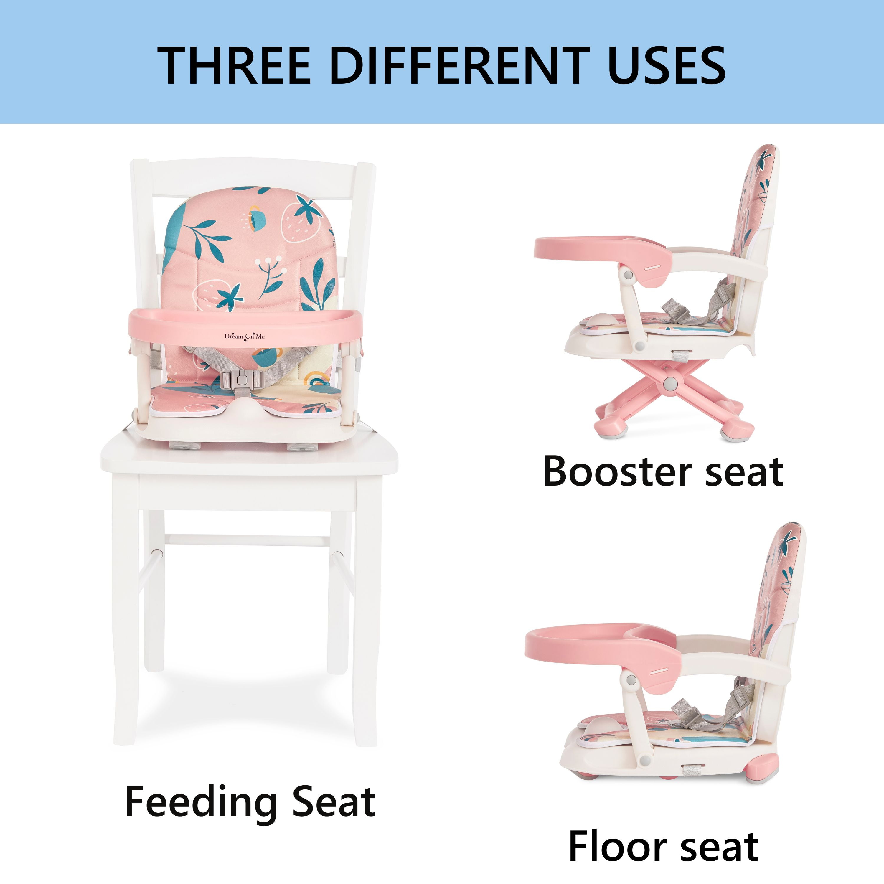 Dream On Me Munch N' Go Booster Seat in Pink