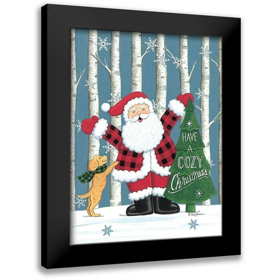 Deb Strain 12x14 Black Modern Framed Museum Art Print Titled - Have a Cozy Christmas