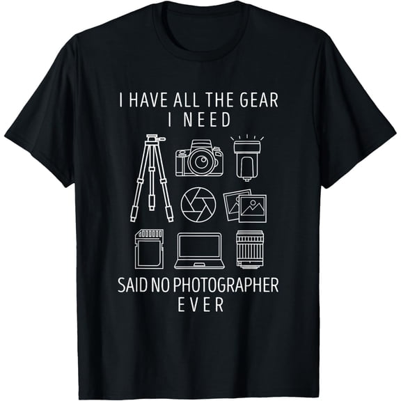 Photography Lover Gift T-Shirt Funny Camera Photographer Tee T-Shirt men and women can wear, black, white, gifts