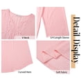 thumbnail image 6 of Fantaslook 3/4 Sleeve Womens Plus Size Tops V Neck Lace Blouses Casual Tunic Shirts, 6 of 9