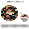 thumbnail image 6 of Round Fitted Tablecloth with Elastic Edges Fits 45"-52" Round Tables Pioneer Colorful Floral Waterproof Table Cover Washable Indoor and Outdoor for Party Kitchen Dinner Banquet Patio Picnic, 6 of 7
