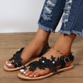 thumbnail image 6 of Clearance VerPetridure Women's Sandals Summer Casual Lace Flower Open Toe Casual Shoes Flats Comfortable Roman Sandals, 6 of 7