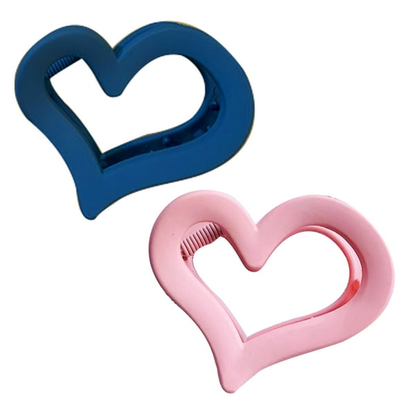 Love Heart Cute Matte Claw Clips for Thin Hair Strong Jaw Hair Clips