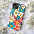 thumbnail image 5 of Retro Daisy Flower Phone Case, Colorful 70s Pop Art Floral Pattern iPhone Cover, Vibrant Groovy Protective Case for iPhone 16 15 14 13 12 11 Plus Pro Max Mini, 5 of 6