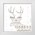 thumbnail image 1 of Shamp, Cindy 26x26 White Modern Wood Framed Museum Art Print Titled - Patterned Deer, 1 of 4