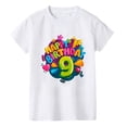 thumbnail image 4 of Camiseta de algodón con dibujos animados y nombre de número de cumpleaños para niño personalizada, ropa gráfica para niños con número 1, 2, 3, 4, 5, 6, 7, 8 y 9, 4 of 5