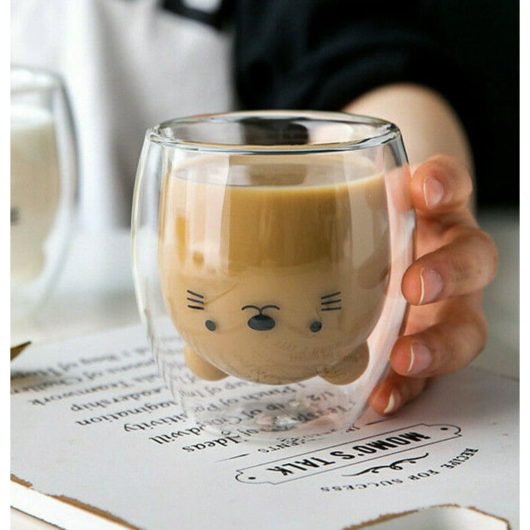 Cute Coffee Cup / Clear Coffee Mug / Tea Cups / Milk Cups / Coffee Cups -  375ml 