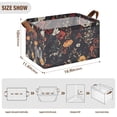 thumbnail image 7 of Yayeee Foldable Storage Basket for Shelves with Handles Waterproof Cloth Bins, Black Floral Pattern, 7 of 7