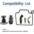 thumbnail image 4 of Carburetor Carb Rebuild Kit with Carb Primer Pump and Choke Plunger Starter Valve Replacement for Honda Foreman 450 1998-2004, 4 of 6