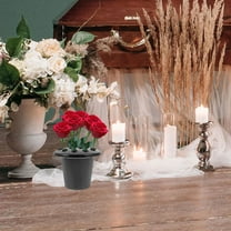 HOOWIFFY 2Pcs Black Cemetery Vase Inserts PP Foam Material Graveyard Vase Memorial Decorations