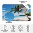 thumbnail image 4 of Coastal Tropical Doormat Outdoor Entrance 24"x36", Blue Sky Coconut Tree Summer Beach Absorb Moisture Dirt Door Mats, Non-Slip Rubber Backing Floor Mats Indoor, Low-Profile Front Door Rugs, 4 of 9