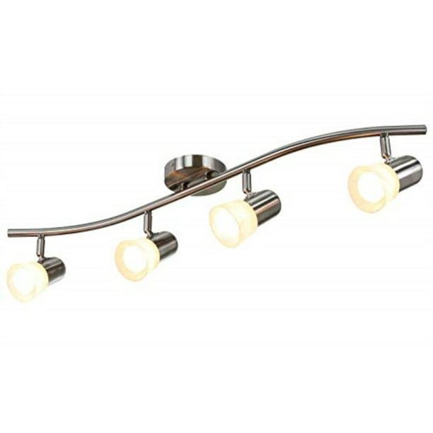 Xinbei Lighting Track 4 Light With Alabaster Glass Modern Bar In Brushed Nickel For Kitchen Living Room Xb Tr1213 Com Xinbei Lighting Track 4 Light, Brushed Nickel Kitchen Track Lighting