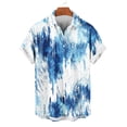 thumbnail image 4 of Stamzod Hawaiian Shirt for Men Big & Tall Short Sleeve Button Down Shirts Summer Beach Shirts with Pocket Light Blue XXXXL, 4 of 6