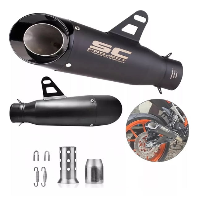 Accesorio universal para motocicleta Proyecto SC con silenciador de escape deportivo acero inoxidable fibra de carbono