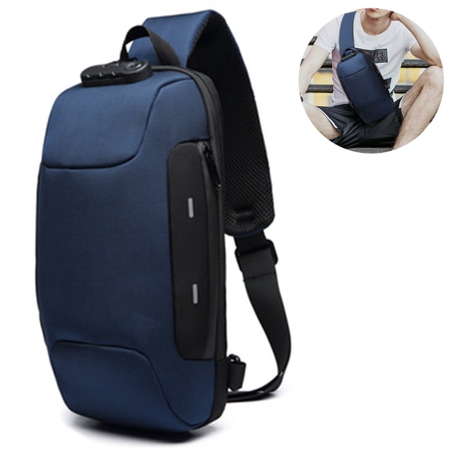 Mochila bandolera de 1 pieza, bolso de pecho antirrobo para hombre, bolso de hombro informal, bolso impermeable Zhivalor 221654-1