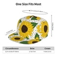 thumbnail image 6 of Gaeub Sunflowers Flat Bill Snapback Hats Baseball Caps with Adjustable for Running Workouts and Outdoor Activities, 6 of 9