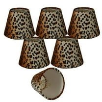 Royal Designs, Inc. Leopard Small Chandelier Shade CS-958-5-6, Black and Brown, 3 x 5 x 4.5, Pack of 6