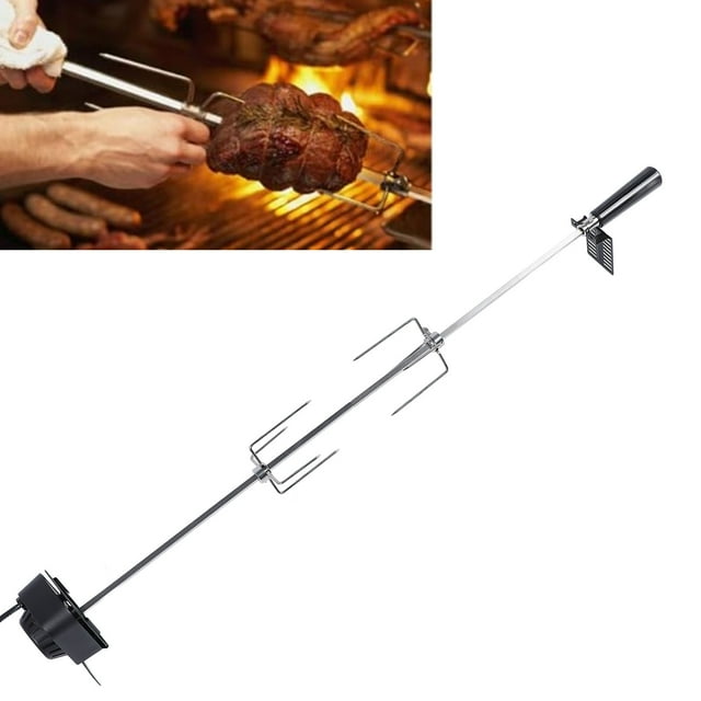 Kit de Gril Électrique Portable, Kit de Gril Rôtissoire BBQ Robuste, Capacité de Charge Élevée de 33,1 Lb, Multifonctionnel, Kit de Gril Rôtissoire BBQ Universel pour Barbecue Extérieur