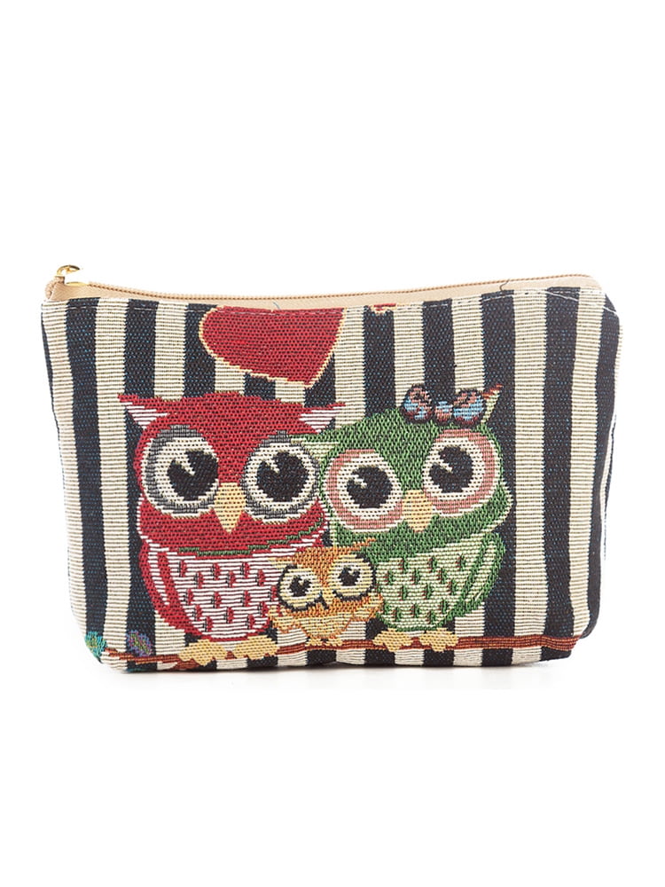 Owls Pattern Drawstring Portable Storage Shoes Bag Organizer Pouch Gift Bags 