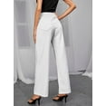 thumbnail image 2 of TralilbeeWomen's Jeans Amples Taille Haute Pantalon à Jambe Grand, 2 of 6