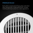 thumbnail image 2 of AC Infinity Wall-Mount Duct Grille Vent for 8-Inch Ducting, White Metal, Heating Cooling Ventilation and Exhaust, 2 of 4