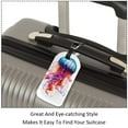 thumbnail image 3 of Square 2Pack PU Leather Colorful Jellyfish Cruise Luggage Tag with Privacy Cover and Name ID Tag for Travel Handbags Backpacks Luggage Tags, 3 of 6