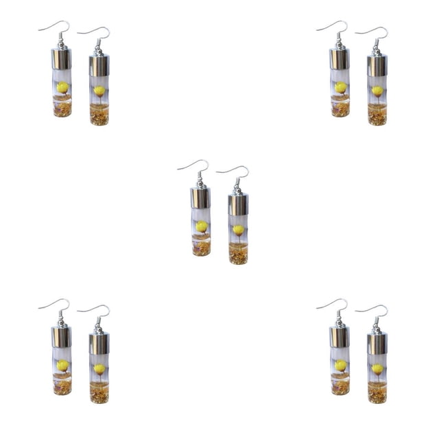 Qarigey 1 par de pendientes de gota para mujer, colgante de botellas de cristal, joyería de cumpleaños, amarillo Type2 NO2 Qarigey CBP308108