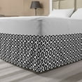 thumbnail image 1 of Abstract Bed Skirt, Geometric Simplistic Disc Shaped Round Shapes with Inner Circles Motif, Elastic Bedskirt Dust Ruffle Wrap Around for Bedding Decor, 4 Sizes, Charcoal Grey White, by Ambesonne, 1 of 2