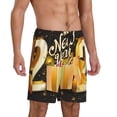 thumbnail image 2 of Naloa Happy New Year 2025 C Men's Short Pajama Pants, Pj Shorts, Lounge Comfort Shorts-Medium, 2 of 6