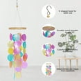 thumbnail image 6 of Shell Wind Chime for Outside Sea Shell Wind Chimes Outdoor Indoor Handmade Painted Colorful Ocean Shell Hanging Decor for Patio Garden Balcony, 6 of 9