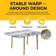 thumbnail image 4 of Blue Eucalyptus Coastal Table Cloths for 4 Foot Rectangle Tables, Beach Starfish Shell Nautical Vintage Patio Waterproof Elastic Fitted Tablecloths, Washable Rectangular Table Cover for Camping, 4 of 8