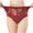Red, variant on Womens Underwear Plus Size, Xunlbb Women's Solid Color High Waisted Lace Ice Silk Underwear
