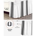 thumbnail image 3 of Black White Stripe, Wrap Around Bed Skirts for Queen Bed 16" Drop, Bed Skirt with Adjustable Elastic Belt Dust Ruffle Bed Valance for Bedroom Hotel Luxury Abstract Geometric Bed Frame Cover, 3 of 7