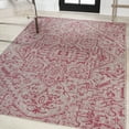thumbnail image 3 of JONATHAN Y SANTA MONICA 8 x 10 Area Rug, Estrella Bohemian Medallion Textured Weave - Light Gray/Fuchsia, SMB105F-8, 3 of 8