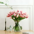 thumbnail image 6 of Trayknick 2 Pack 1 Bouquet Artificial Tulip Home Garden Wedding Flower Arrangement Desktop Decor, 6 of 8