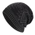 thumbnail image 2 of Dyfzdhu Outdoor Winter Adult Neutral Keep Warm Printing Hats Plush Knitted Woolen Hat Black, 2 of 5
