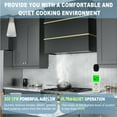 thumbnail image 5 of Akicon 30 inch Kitchen Range Hood with 600 CFM, Stainless Steel Wall Mounted Ducted Range Hood, 3 Speed Fan with LED Light, Powerful Vent Motor, Jet Black with Gold, 5 of 7