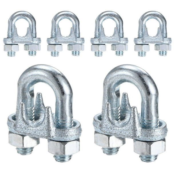Uxcell 6-Pack Abrazaderas de Cable, Clip de Cable de Acero al Carbono M12, Sujetador de Silla de Perno en U