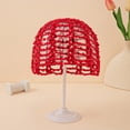 thumbnail image 2 of Hair Cap Hollow Out Sequin Mesh Handmade Polyester Breathable Elastic Lightweight Styling Wrap Accessory Women Adult, Red, 2 of 3