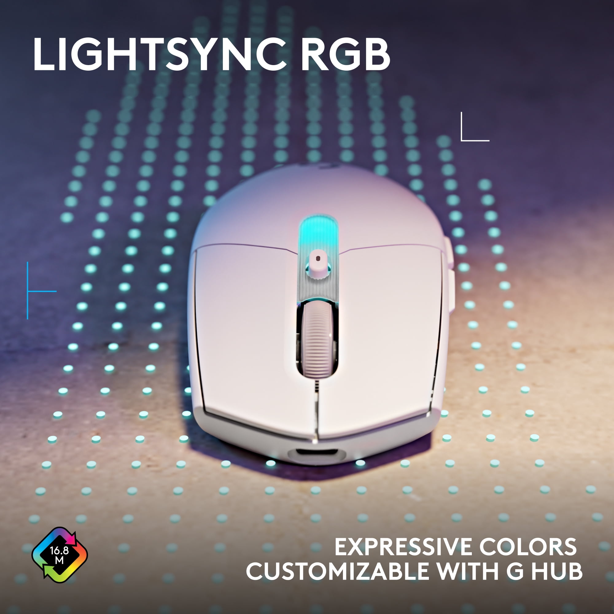 Logitech G305 X Superlight Wireless Gaming Mouse, Lightweight 59 g Rechargeable Mouse, HERO 44K Sensor, Bluetooth, White