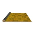 thumbnail image 2 of Ahgly Company Indoor Round Oriental Yellow Modern Area Rugs, 3' Round, 2 of 4