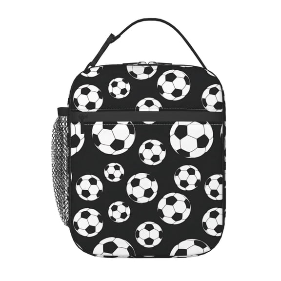 Soccer Lunch Bag Portable Thermal Lunch Box for Men and Women