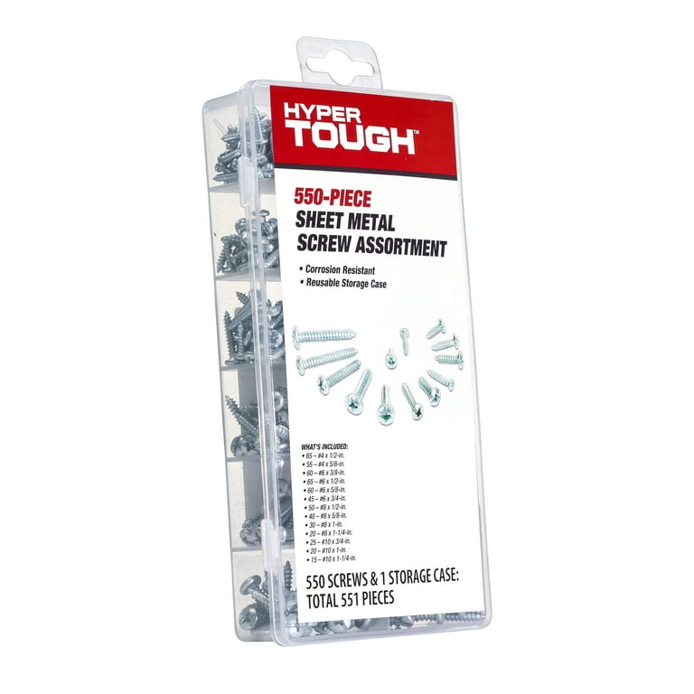 【1984】HSM 2.3.5.6.9.12.14 セット Hyper Tough 500-Piece Zinc Plated Steel Screw and Anchor Fastener