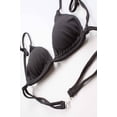 thumbnail image 4 of Ragstock Black Ribbed String Bikini Top, 4 of 4