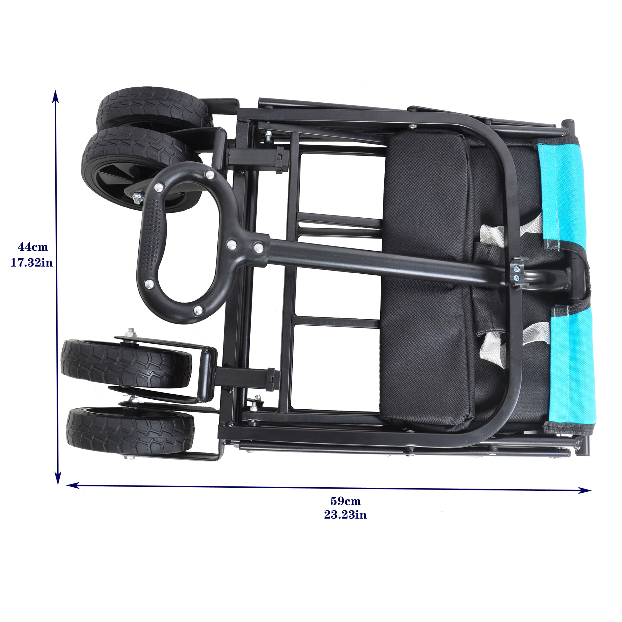 Aimee Lii Folding Utility Wagon Cart, Beach Wagon with Big Wheels for Sand, Portable Wagon, Black Aimee Lii Folding Utility Wagon Cart, Beach Wagon with Big Wheels for Sand, Portable Wagon, Black