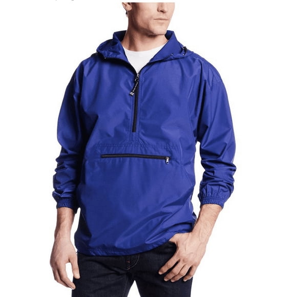 Charles River Apparel Pack-N-Go Wind & Water-Resistant Pullover (Reg/Ext Sizes), Royal, S