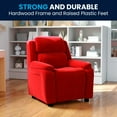 thumbnail image 2 of Flash Furniture Charlie Microfiber Kids Recliner with Storage Arms, Red, 2 of 8