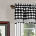 thumbnail image 3 of Achim Classic Buffalo Check Curtain Valance, Black, 14" x 58", 3 of 5