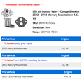 thumbnail image 2 of Idle Air Control Valve - Compatible with 2002 - 2010 Mercury Mountaineer 4.6L V8 2003 2004 2005 2006 2007 2008 2009, 2 of 2