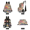 thumbnail image 4 of FORMRS Mini Backpack Purse for Women Travel Daypack Casual Shoulder Bag, Green Floral Wave, 4 of 7